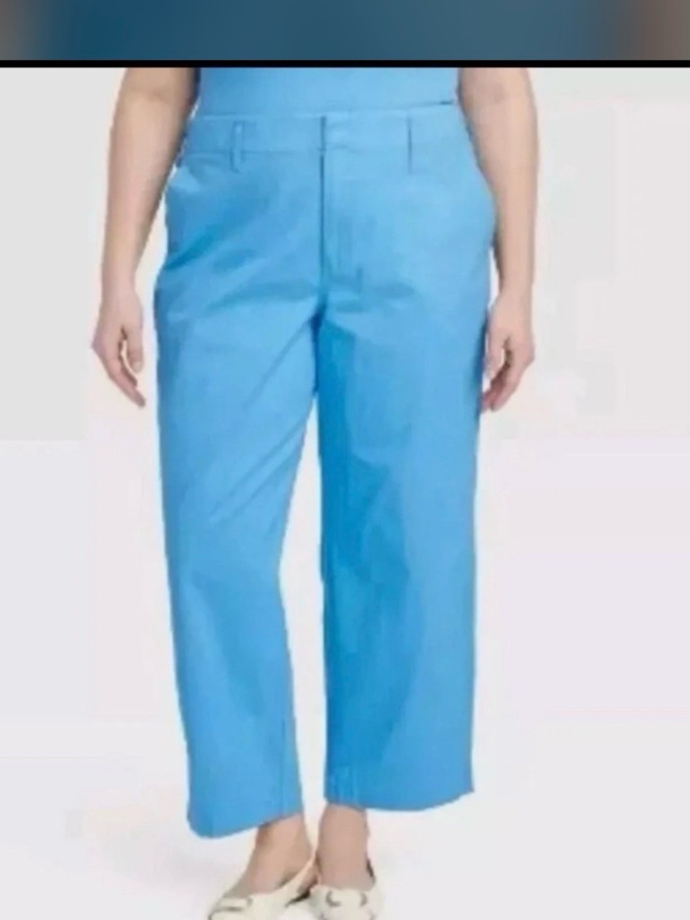 a new day Bright Cyan Casual Pants